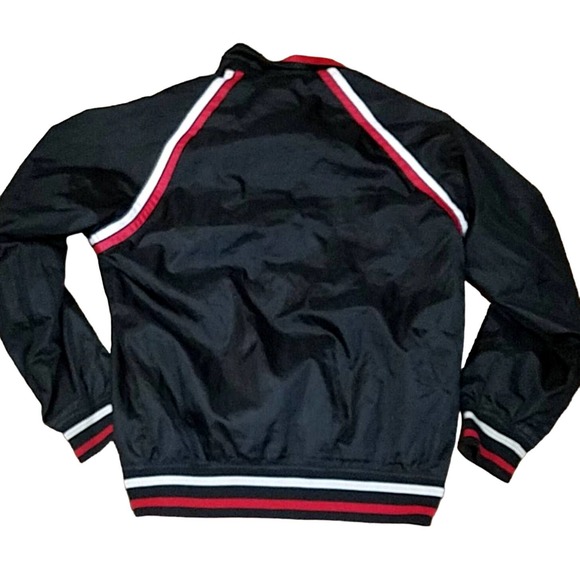 VTG AVIREX 75 Lightweight Zip-Up Jacket Collared Black / Red / White SZ M - Picture 2 of 8